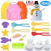 15Pcs Winter Snowball Tool Kit Kids Snow Molds Outdoor Snow Beach Toys for Kids Toddlers Adults Snowman Snowflake Duck Dinosaur