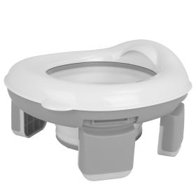Portable Toddler Potty Toilet Foldable Potty Training Seat Cover with Splash Guard Include Storage Bag 20Psc Potty Bags Baby Toilet Trainer for Indoor (Option: PottyTrainingSeat Grey)