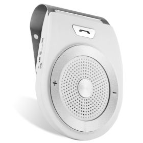 Car Wireless Speakerphone Wireless V4.1 In-Car Speaker Hands-free Calling Music Player Sun Visor Audio Receiver Car Kit (Option: BTSpeakerCarKit White)