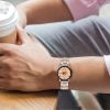 Couples Quartz Watch Men Women Stainless Steel Wrist Watch Ultra-Thin Cutting Craft Luxury Fashion