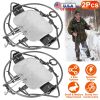 2Pcs Animal Spring Trap Sturdy Iron Animal Snap Trap 7In Powerful Reusable Fox Raccoon Rabbit Skunk Feral Small Medium Sized Animal Hunting Trap