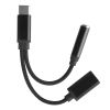 USB Type C to 3.5mm Aux Audio Charging Adapter Braided TPE Metal Shell Headphone Jack Splitter Cable Wire Charger