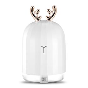 220ml Cool Mist Humidifier Ultrasonic Air Diffuser Atomizer w/7 Color Breathing Lights  Auto Off Office Home Yoga (Option: USBAirHumidifier Deer)