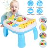 Toddler Musical Learning Table Educational Baby Toys Musical Activity Table Learning Center for 6+ Months Boys Girls Gift