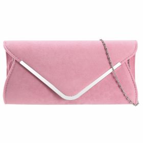 Women Clutch Wallet Bags For Party Wedding Soft Handbag Portable Thin Envelop Evening Purse for Bridal Dating (Option: LadyHandBag PNK)