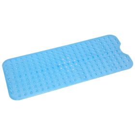 Bath Tub Mat Non-Slip Shower Mat BPA-Free Massage Anti-Bacterial with Suction Cups Washable for Bathroom Kitchen Pool (Option: NonSlipBathMat BLU)