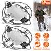 2Pcs Animal Spring Trap Sturdy Iron Animal Snap Trap 7In Powerful Reusable Fox Raccoon Rabbit Skunk Feral Small Medium Sized Animal Hunting Trap