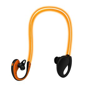 Wireless Sports Headsets Wireless V4.1 Neckband Earphones HD Stereo Sweat-proof Headphones Earbuds w/ LED Light Mic 8Hrs Work Running (Option: SportLEDEarbud Orange)