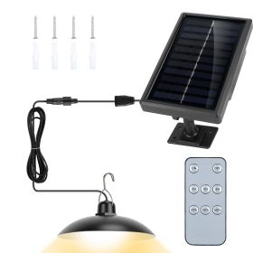 Solar Shed Lights Dimmable Timing Auto Off Sensor Hanging Lamp IP65 Waterproof Remote Control Pendant Light For Garden Patio Balcony with 9.84FT Wire (Option: SolarLamp SingleWarm)