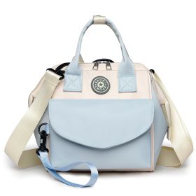 Baby Nappy Diaper Bag with 6 Pockets Burp Cloth Adjustable Shoulder Strap Detachable Small Bag Multifunctional Diaper Changing Bag with 2 Insulated Po (Option: DiaperBag Blue)
