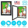 12.99x9.52in Kids Art Frame Front Opening Wooden Frame Artwork Display Storage Frame A4 Picture Frame Wall Display for Photo Art Projects Picture Chil