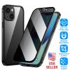 Privacy Magnetic Phone Case 360° Full Protection Anti Spy Phone Cover Double Sided Tempered Glass Magnet Absorption Fit for IOS Phone 13 Pro