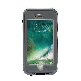 Rugged Water-proof Hybrid Full Cover Case For iPhone 7 (Option: CaseIP7WSD3ProofCase Grey)