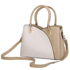 Women Handbags Chic Tote Bags for Ladies Medium-sized Leather Satchel Crossbody Bag with Stylish Stitching Detachable Strap (Option: Handbags White)