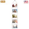 5x7IN Wall Hanging Picture Collage Frame 5-Opening Wall Decor Without Mat Rustic Style Wood Photo Frame Display