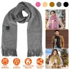 Electric Heated Winter Scarf USB Heating Neck Wrap Unisex Heated Neck Shawl Soft Warm Scarves 3 Heating Modes for Outdoor Cycling Skiing Skating