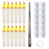 12Pcs Flameless Floating Candles LED Magic Hanging Candle Light Battery Operated Flickering Warm Light Window Candle With Magic Wand Remote for Hallow