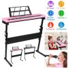 61 Keys Digital Music Electronic Keyboard Electric Musical Piano Instrument Kids Learning Keyboard w/ Stand Microphone For Beginners