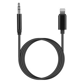 IOS 8 Pin to 3.5mm Aux Car Audio Adapter Cord 3.5mm Headphone Jack Adapter Fit For iPhone 13/12/11/XR/XS/X/8/7/6 Plus/SE/iPad Pro/Air/mini/iPod Touch (Option: IOSAuxCable Black)