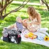 Baby Nappy Diaper Bags Mummy Diaper Duffel Shoulder Bags w/ Wipeable Diaper Changing Pad Transparent Bag Travel Tote Handbags For Overnights