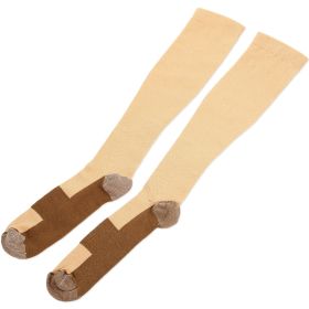 Unisex Copper Compression Socks Women Man Durable Hose Graduated Support Socks for Running Nursing Shin Splints Edema Swelling Recovery (Option: CompressionSock SMBeige)