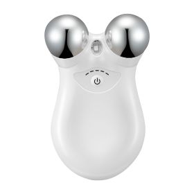 Micro-current Face Massager Rechargeable Face Neck Roller Intelligent Facial Massager with 5 Gears for Skin Tightening Skin Lifting Wrinkle Reducing (Option: FaceMassager White)