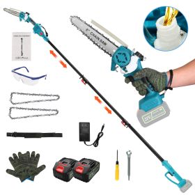 2-IN-1 Cordless Pole Saw And Mini Chainsaw With Extension Pole 21V Battery 8” Electric Brushless Pole Chainsaw with Auto Oiler Safety Switch 6.4LBS Li (Option: PoleSaw 3000mAh)