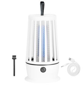 Rechargeable Mosquito Killer Lamp Bug Zapper with Night Light Strap Mosquito Catcher with Max 1615Square Feet Range UV Light for Indoor Outdoor (Option: BugZapper White)