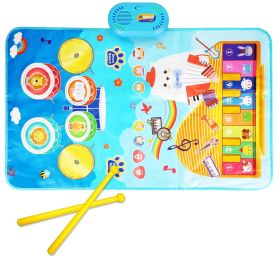 Baby Musical Mat With 55 Music Sounds Toddler Toys Floor Piano Keyboard Mat Drum Mat Carpet Educational Musical Learning Toy Infant Music Toy for 1 2 (Option: MusicalMat Bear)