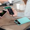 10000mAh Power Bank Portable Ultra Slim Charger External Battery Pack with 2 USB Output Ports Charging Cable LED Flashlight Compatible with IOSPhone 1