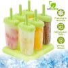 6Pcs Popsicle Molds Reusable Ice Cream DIY Ice Pop Maker Ice Bar Maker Plastic Popsicle Mold For Homemade Iced Snacks