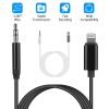 IOS 8 Pin to 3.5mm Aux Car Audio Adapter Cord 3.5mm Headphone Jack Adapter Fit For iPhone 13/12/11/XR/XS/X/8/7/6 Plus/SE/iPad Pro/Air/mini/iPod Touch
