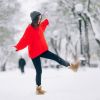 Women Ladies Snow Boots Super Soft Fabric Mid-Calf Winter Shoes Thickened Plush Warm Lining Shoes w/ Anti-slip Rubber Base Bowknot