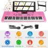 61 Keys Digital Music Electronic Keyboard Electric Musical Piano Instrument Kids Learning Keyboard w/ Stand Microphone For Beginners