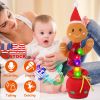 Kid Electric Dance Toy Christmas Elk Snowman Senior Penguin Plush Toy Interactive Sing Song Whirling Mimicking Recording Light up Toy