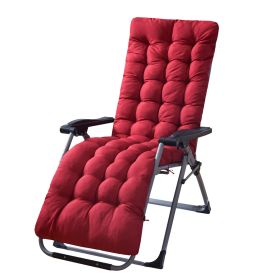 66.92x22.04in Thickened Chaise Lounger Cushion Recliner Rocking Chair Sofa Mat Deck Chair Cushion (Option: Cushion ProRed)