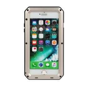 Rugged Shock-Resistant Hybrid Full Cover Case For iPhone 7 (Option: CaseIP7ShockProofCase Gold)