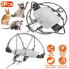 2Pcs Animal Spring Trap Sturdy Iron Animal Snap Trap 7In Powerful Reusable Fox Raccoon Rabbit Skunk Feral Small Medium Sized Animal Hunting Trap