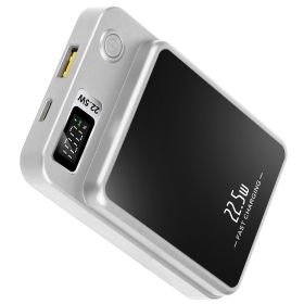 2 In 1 Magnetic Wireless Power Bank 10000mAh PD20W Fast Charger MagSafe Wireless Power Bank Fit for IOS Phones IOS Phone 14 Series And More (Option: PowerBank White)