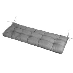 Bench Seat Cushion For Indoor Outdoor Furniture Non Slip Long Chair Cushion with Ties Strap Waterproof Swing Cushion 51.18x19.68IN For Garden Patio Ba (Option: Pad Waterproof8LGrey)