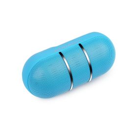 Ultra-Portable Rainbow LED Wireless Speaker (Option: GiftLEDRoundBTSP Blue)
