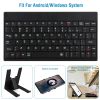 80 Keys Wired Keyboard Mini USB Connector Keyboard Portable Durable Keyboard w/ Carry Bag Tablet Stand for Android Window Tablet