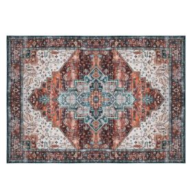 8x10FT Vintage Area Rug Modern Non Slip Carpet Boho Low Pile Soft Rug Waterproof Machine Washable Rug for Living Room Bedroom Kitchen Dining Room Unde (Option: AreaRug 810FTType3)