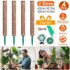 4Pcs Coco Coir Extendable Moss Pole for Climbing Plants Plant Support with 10 Labels 6.6Feet Jute Rope 6.6 Feet Fasten Strap 65.6 Feet Twist Tie Indoo