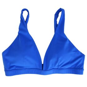 Women Deep V-Neck Sports Bras U-Shaped Back Sport Bras Padded Strappy Crop Open Back Low Impact Bras Sexy Fitness Tank Tops with Removable Pads for Gy (Option: Bra BlueM)