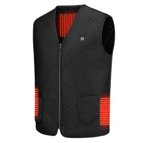 Heat Jacket Vest 3 Heating Gear Adjustable USB Heated Vest Warm Heat Coat Vest w/ 5 Heating Zones For Men Women Winter Outdoor Activity (Option: HeatedJacket 2XL)