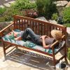 Bench Seat Cushion For Indoor Outdoor Furniture Non Slip Long Chair Cushion with Ties Strap Waterproof Swing Cushion 51.18x19.68IN For Garden Patio Ba
