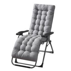 67x22in Chaise Lounger Cushion Recliner Rocking Chair Sofa Mat Deck Chair Cushion (Option: LoungerCushion Grey)