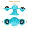 Windmill Cat Toy Turntable Interactive Teasing Pet Toy Wall Mount Turning Tickle Scratch Hair Brush Cat Toy with Catnip Light Ball