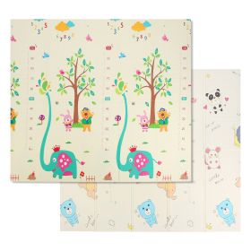 5.9x6.5FT Foldable Baby Play Mat Extra Large Waterproof Activity Playmat For Floor With Carrying Bag Reversible Foam Baby Mat For Babies Toddlers Infa (Option: Mat SquirtingElephant)